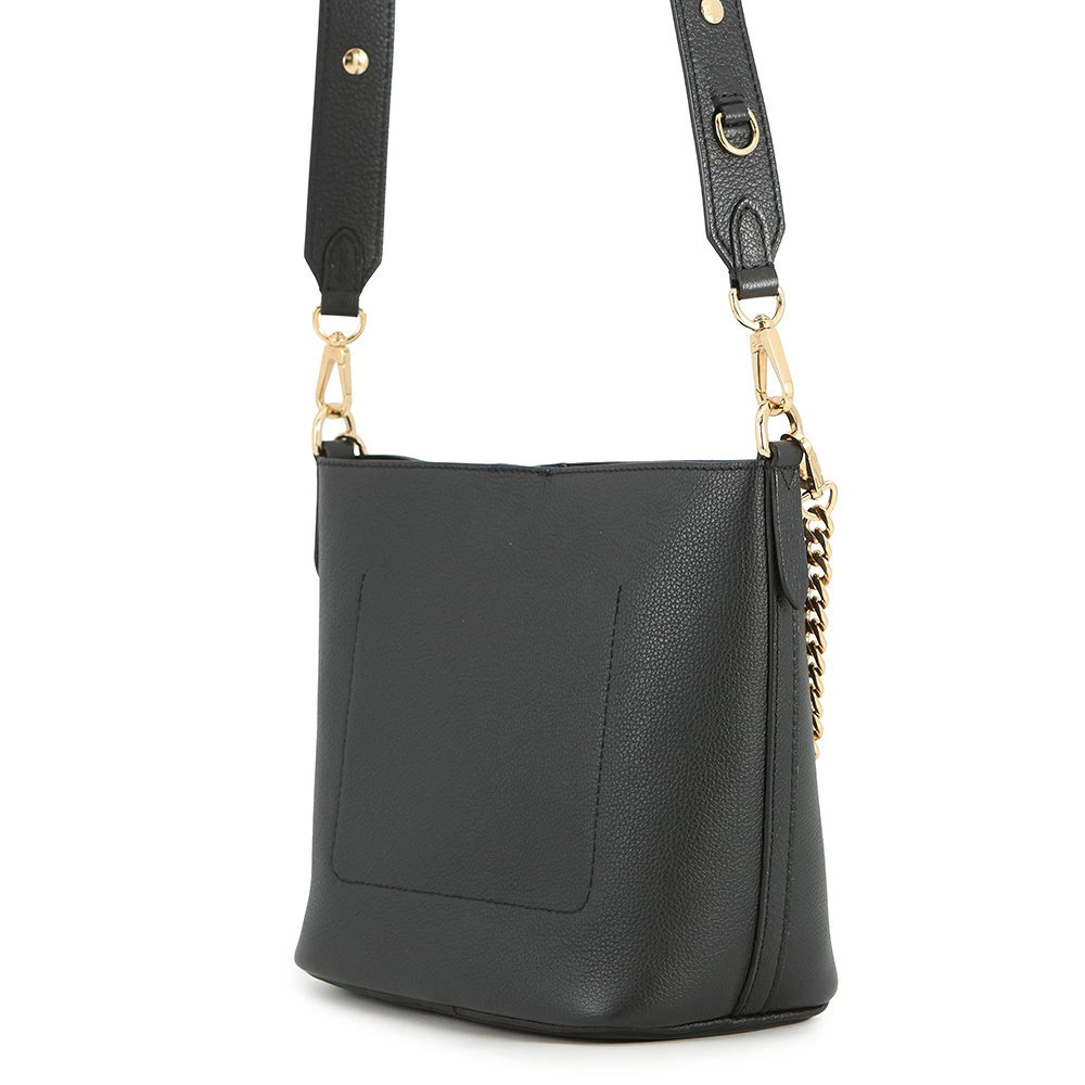 Louis Vuitton Calf Grained Bag Leather Black Walk Shoulder Lock